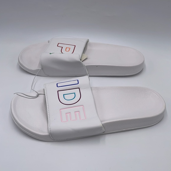 NWT Pride Slip-On Comfort White Sandals - Size L - Picture 4 of 11